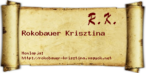 Rokobauer Krisztina névjegykártya