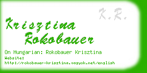 krisztina rokobauer business card